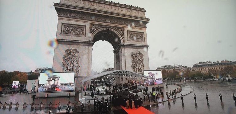 En París conmemoran 100 años del fin de la Primera Guerra Mundial